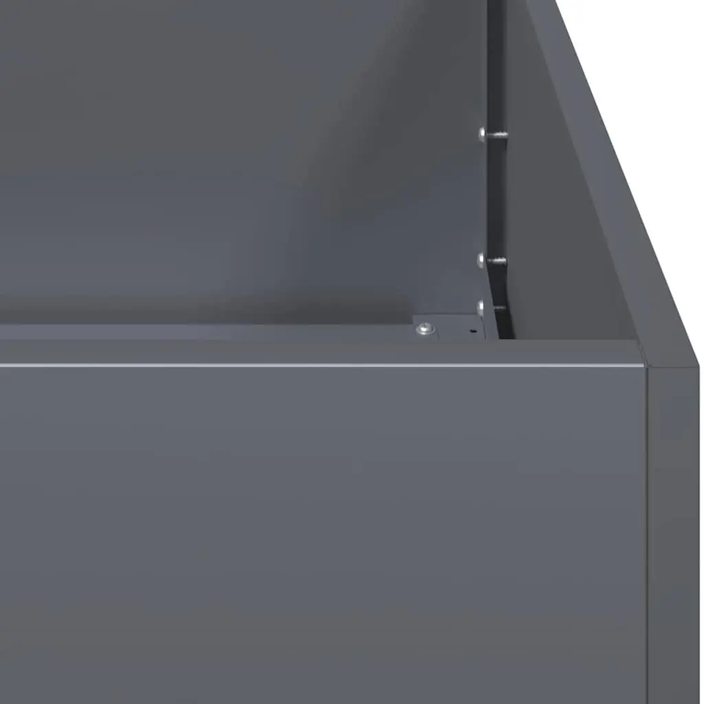Raised Planter Box Cold-Rolled Steel Outdoor 120x40x80cm Anthracite