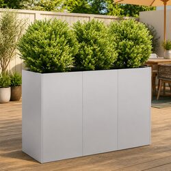 Functional Galvanised Steel Planter 120x40x80 cm for Every Garden
