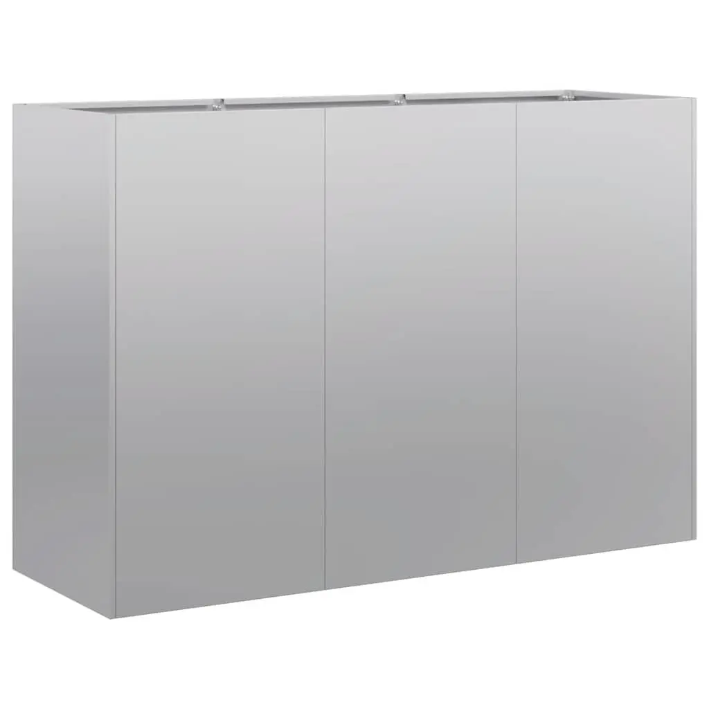 Raised Garden Bed Galvanised Steel Planter 120x40x80cm Open Bottom Silver Outdoor