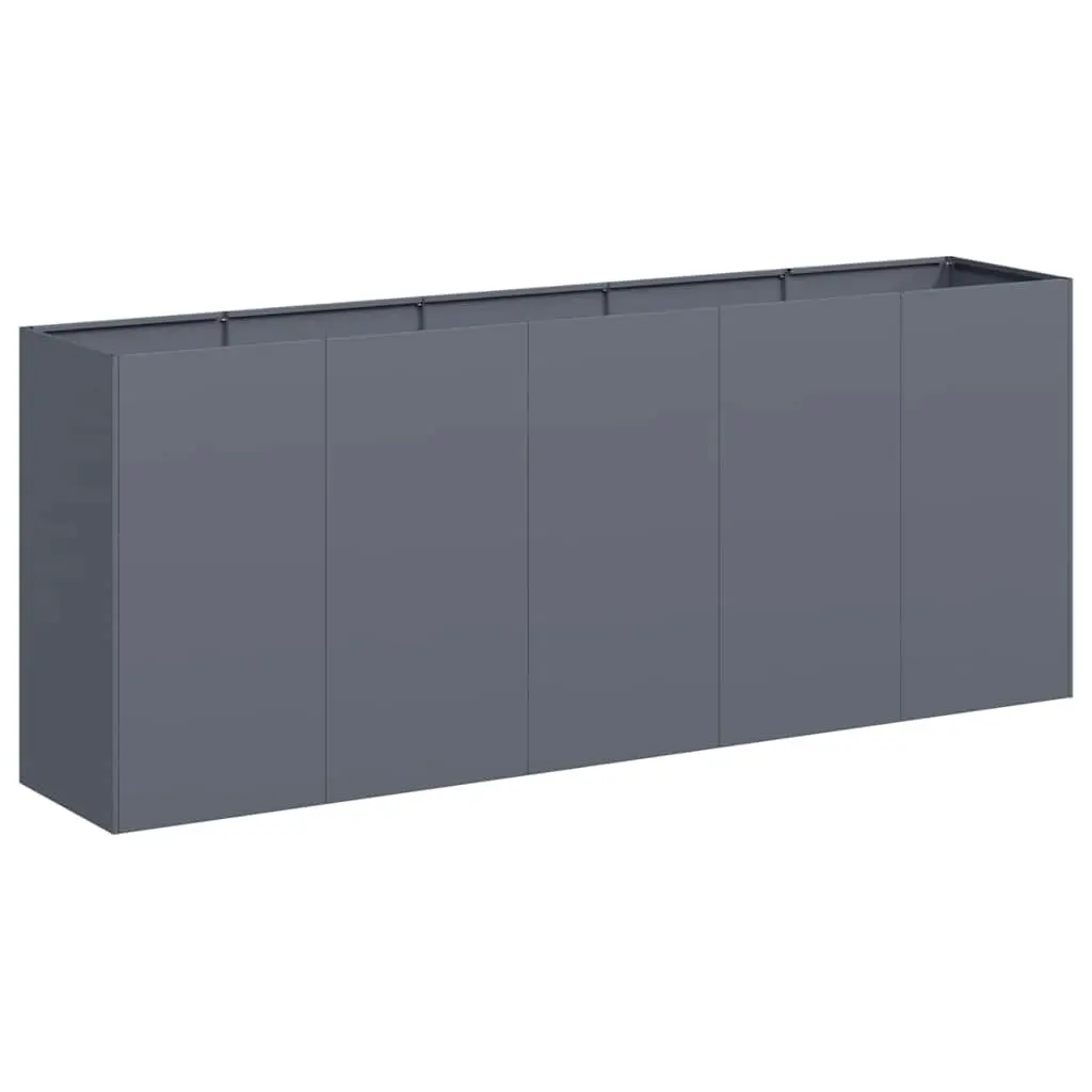 Planter Box Cold-rolled Steel 200x40x80 cm Anthracite Modern Garden Bed