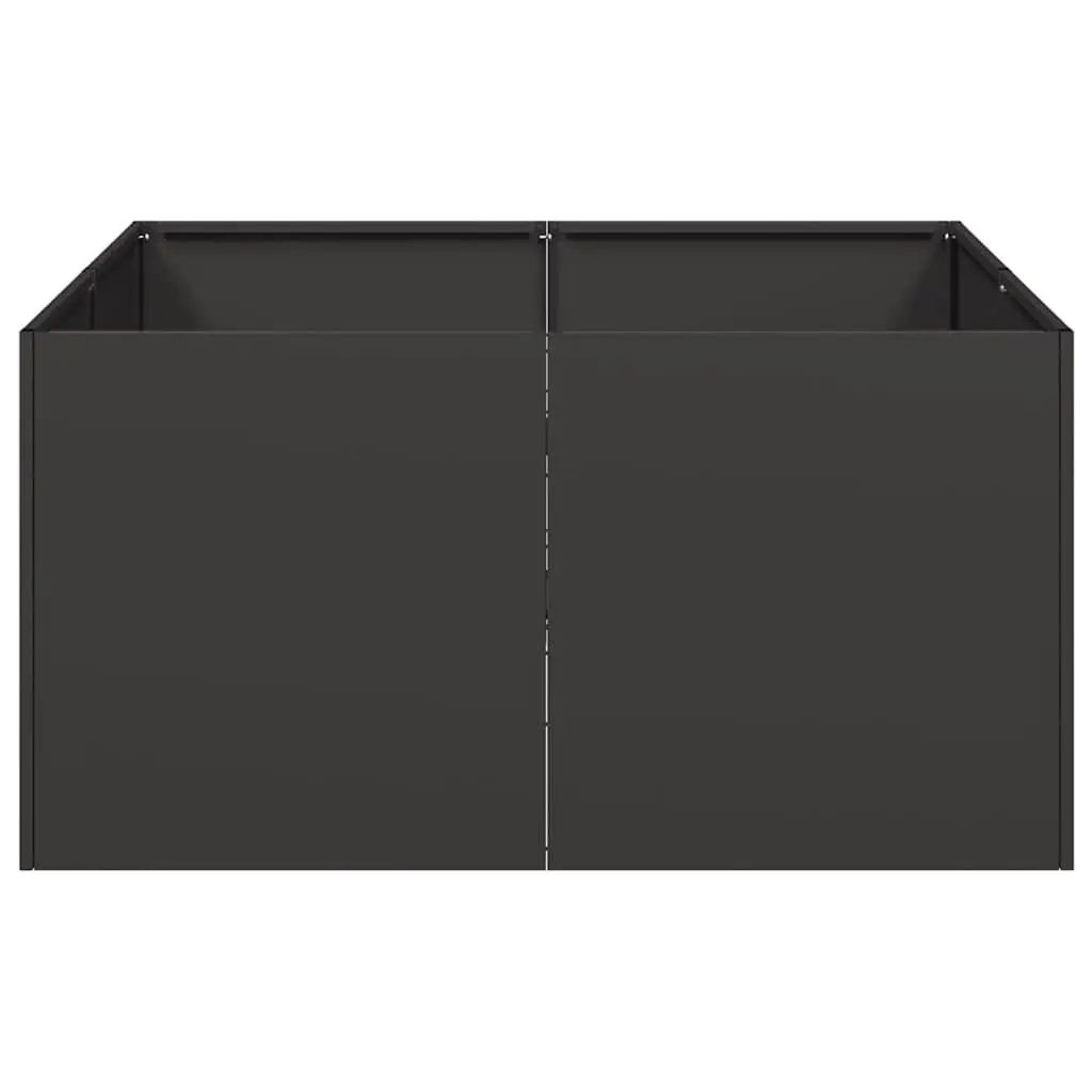 Raised Bed Planter Cold-rolled Steel Black 80x80x40 cm Outdoor Garden Patio