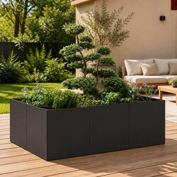 Black Planter Box for Versatile Gardening Use