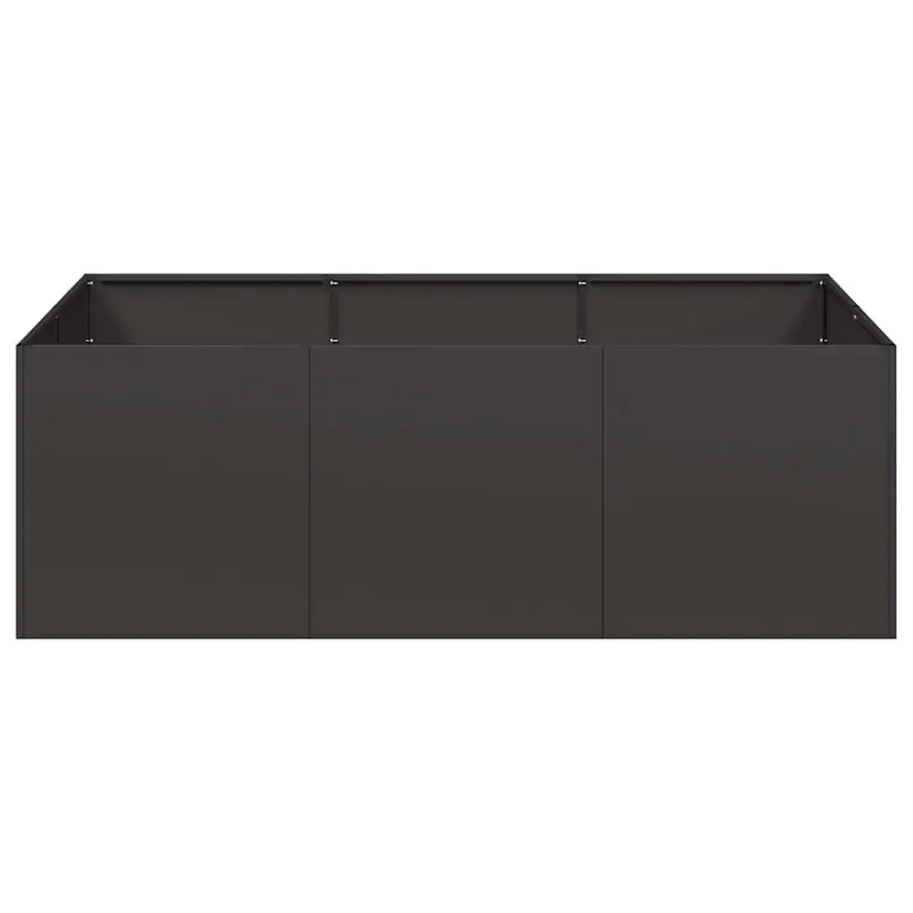 Steel Planter Box Black 120x80x40 cm Raised Garden Bed Outdoor Patio Flower