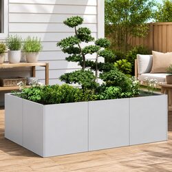Versatile Galvanised Steel Planter for Home Gardening