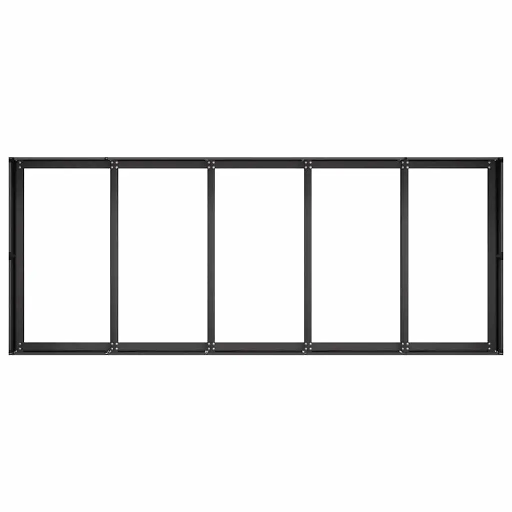 Steel Planter Black 200x80x40 cm Raised Garden Bed Flower Box Outdoor Patio