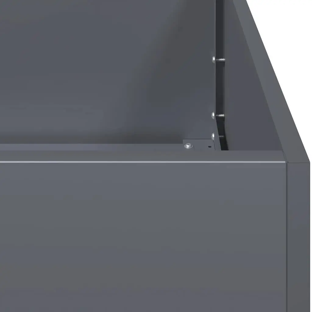 Steel Raised Garden Planter Box Anthracite 200x80x40cm Outdoor Flower Bed