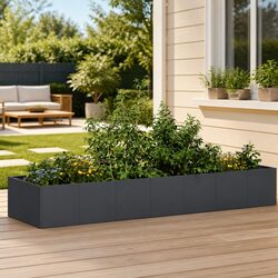 Practical Steel Raised Planter Box 280x80x40cm for Your Outdoor Needs