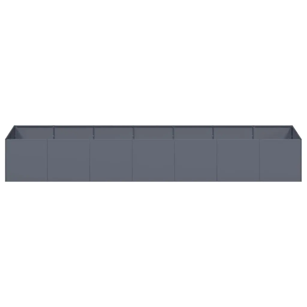 Steel Raised Planter Box Anthracite 280x80x40cm Garden Flower Bed Outdoor