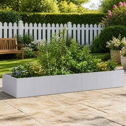 Ideal Galvanised Steel Planter for Home Gardening 280x80x40cm