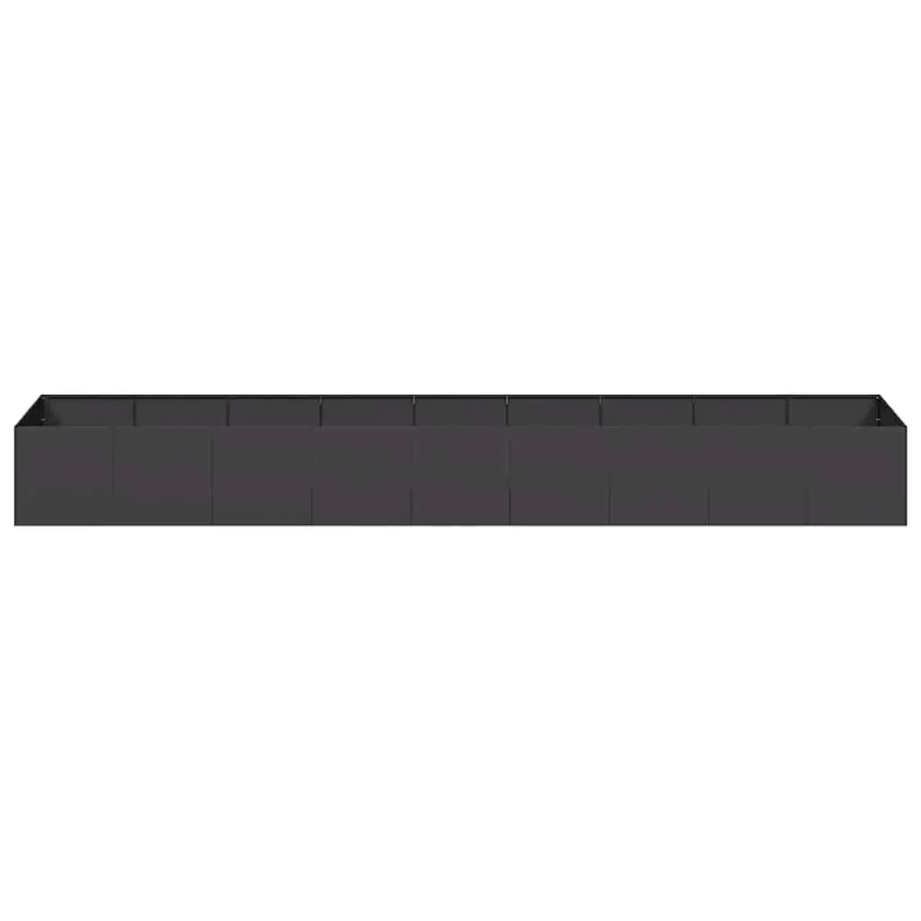 Large Steel Planter Box Raised Garden Bed Black 360x80x40cm Outdoor Flower Pots