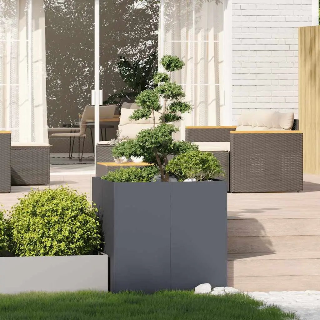 Steel Planter Box Cold-Rolled 80x80x80 cm Anthracite