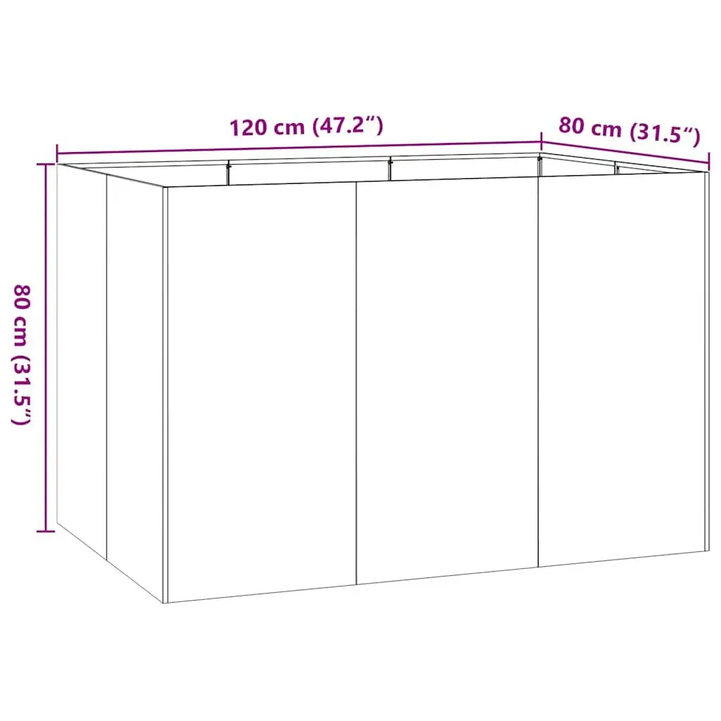 Planter Box for Outdoor Use 120x80x80cm