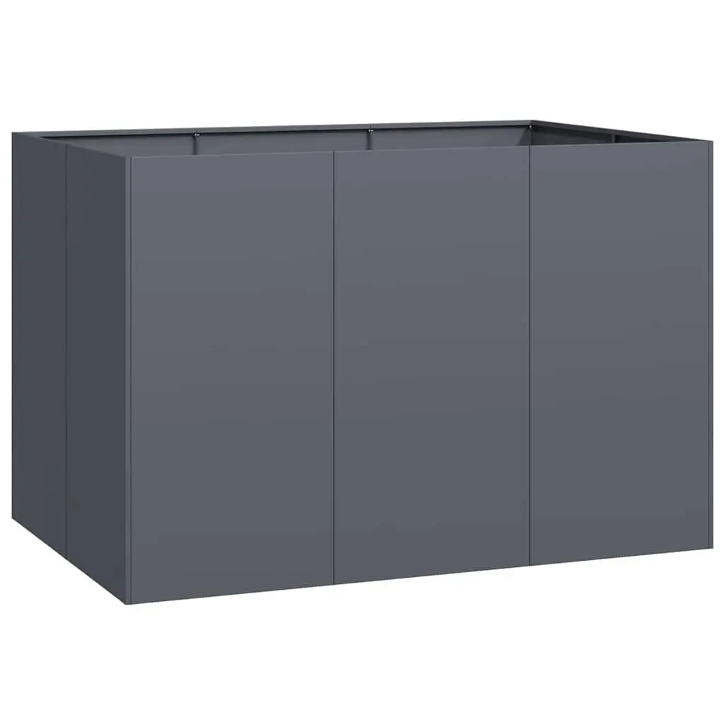 Raised Garden Bed Box Steel Anthracite 120x80x80 cm Outdoor Planter for Plants Vegetables Herbs Flowers