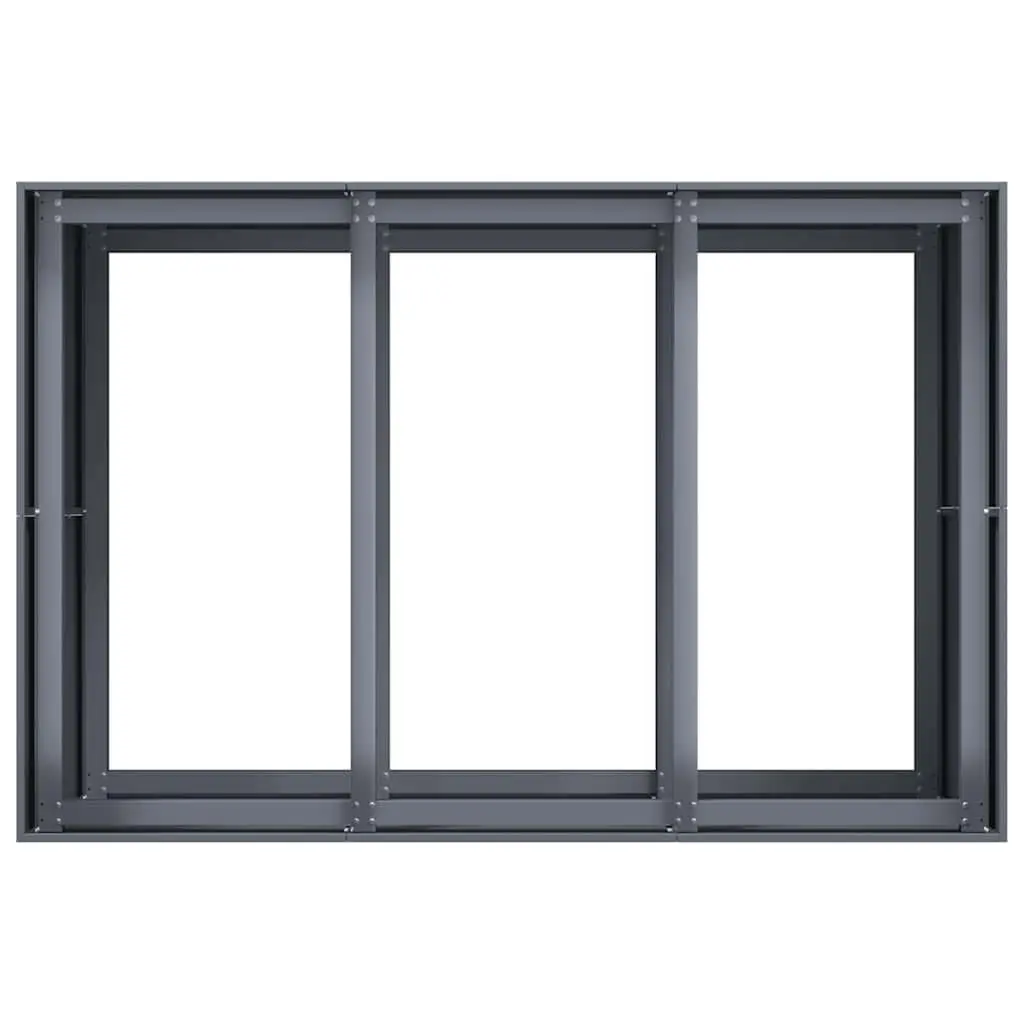 Raised Garden Bed Box Steel Anthracite 120x80x80 cm Outdoor Planter for Plants Vegetables Herbs Flowers