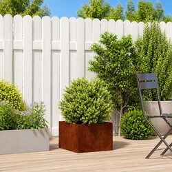 Weathering Steel Planter Suited for Home Gardens