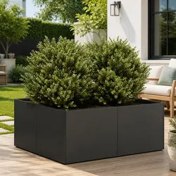 Practical 80x80x30cm Steel Planter Box for Home Gardens