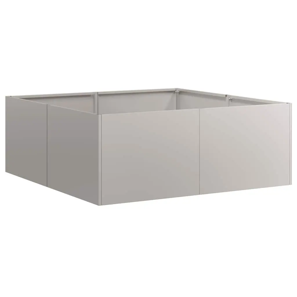 Planter Box Outdoor Raised Bed Weathering Steel Brown 80x80x30cm for Garden and Patio