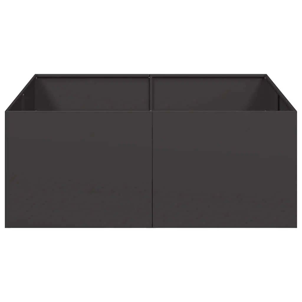 Steel Planter Box Cold-Rolled Steel 100 x 100 x 40 cm Black Raised Garden Bed