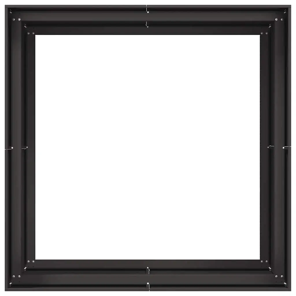 Steel Planter Box Cold-Rolled Steel 100x100x80 cm Black Raised Garden Bed