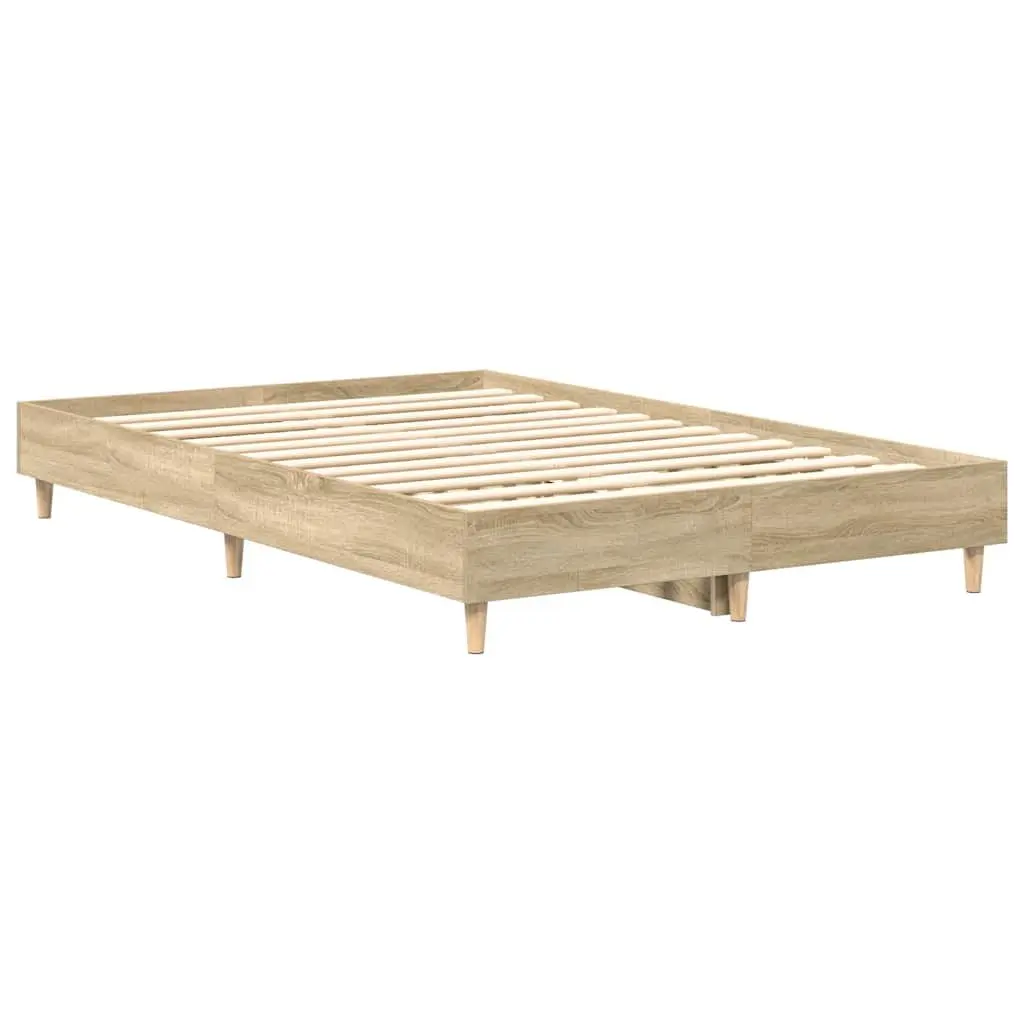 Bed Frame No Mattress 135x190 cm Double Size Bedroom Furniture Engineered Wood