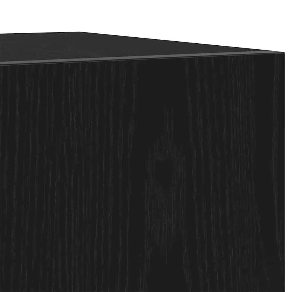 TV Cabinet Engineered Wood 160x35x40cm Black Modern Living Room Storage Unit