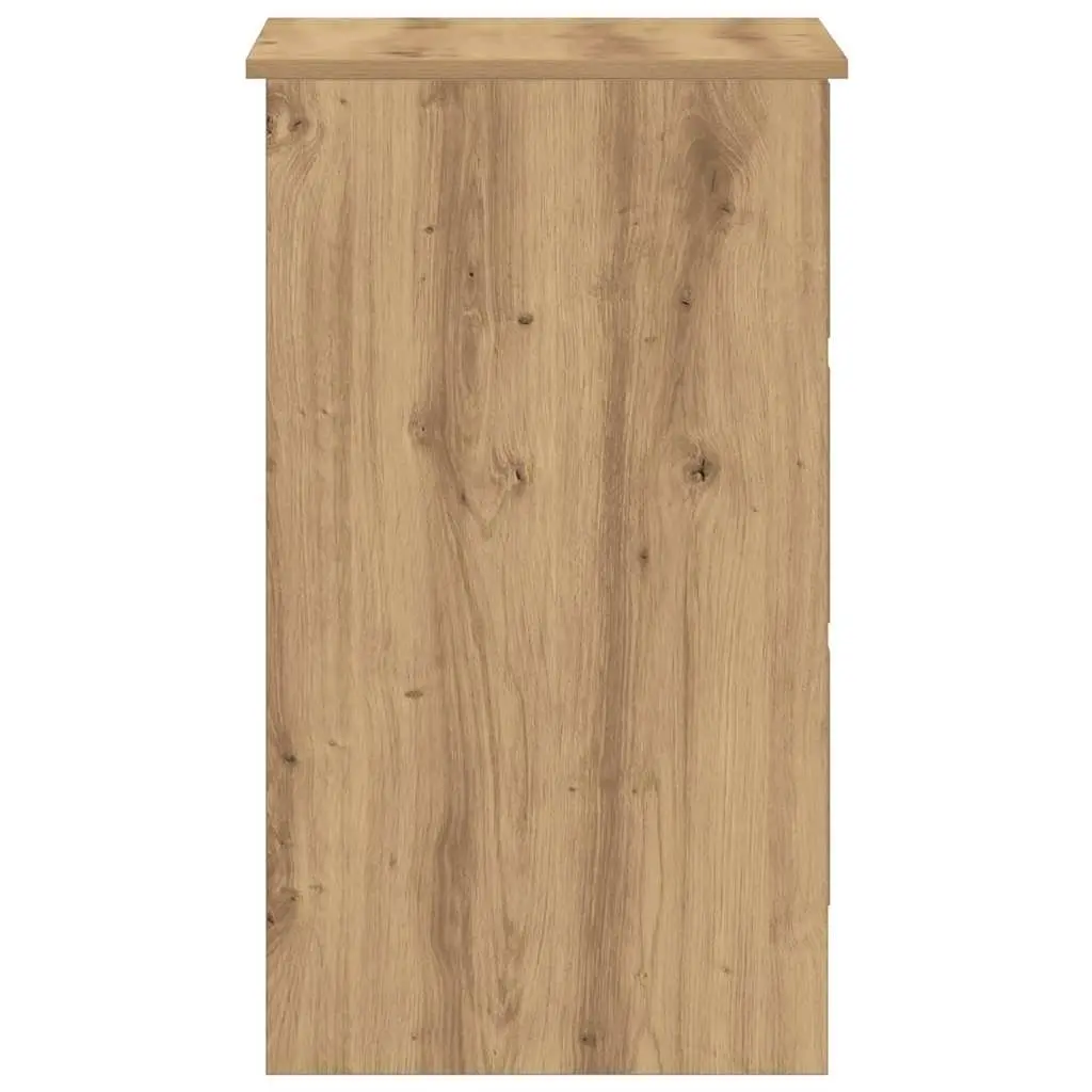 Office Desk 90x45x76cm with 3 Drawers in Brown