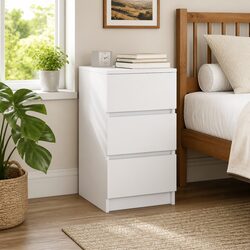 Practical White Nightstand for Your Essential Bedroom Needs