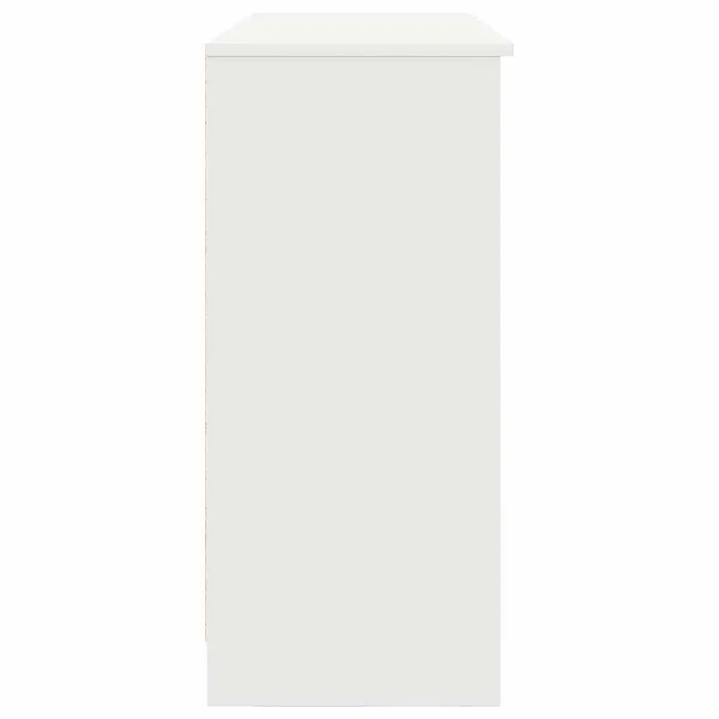 White Sideboard Cabinet Engineered Wood 101cm x 35cm x 76cm Storage Buffet Furniture