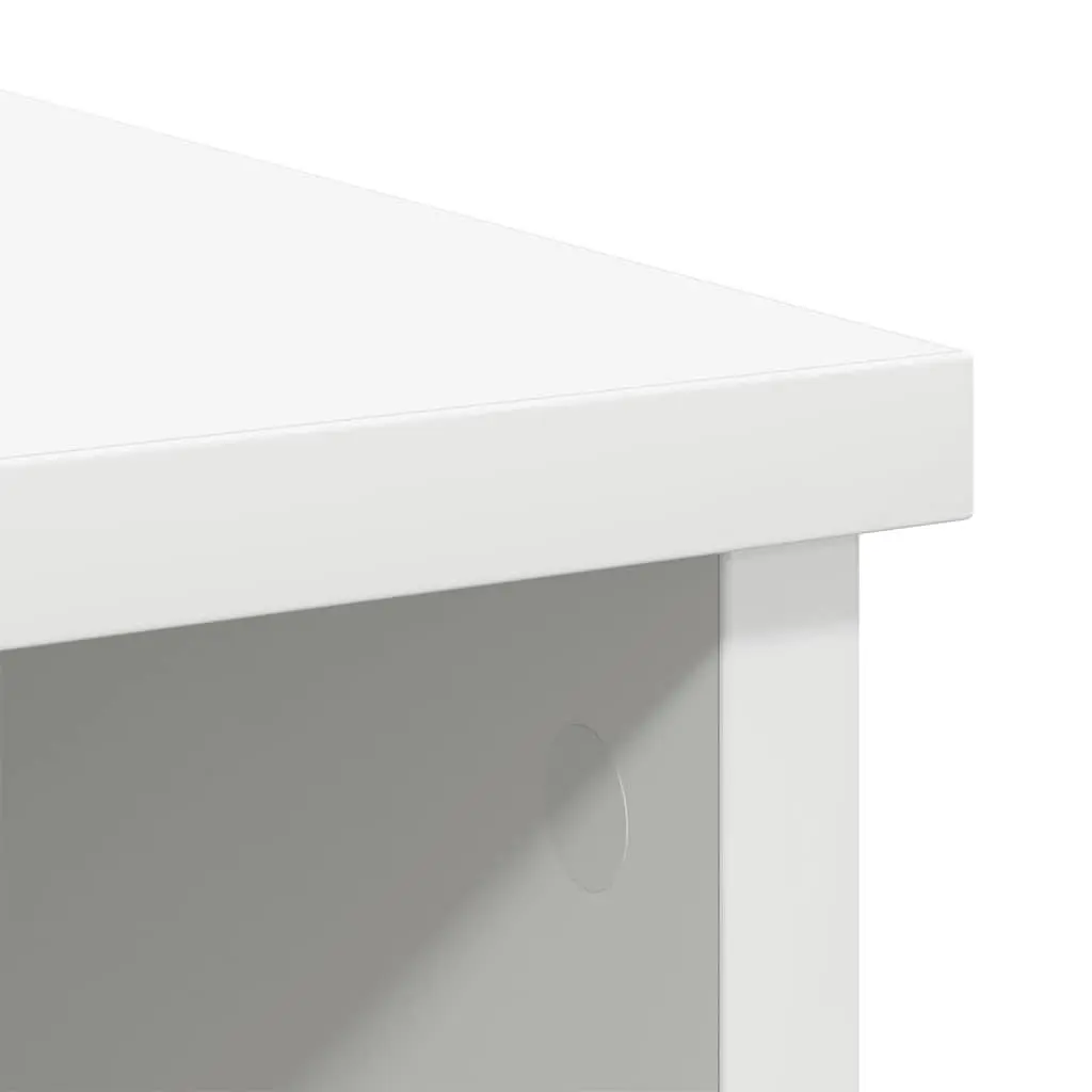 White Sideboard Cabinet Engineered Wood 101cm x 35cm x 76cm Storage Buffet Furniture