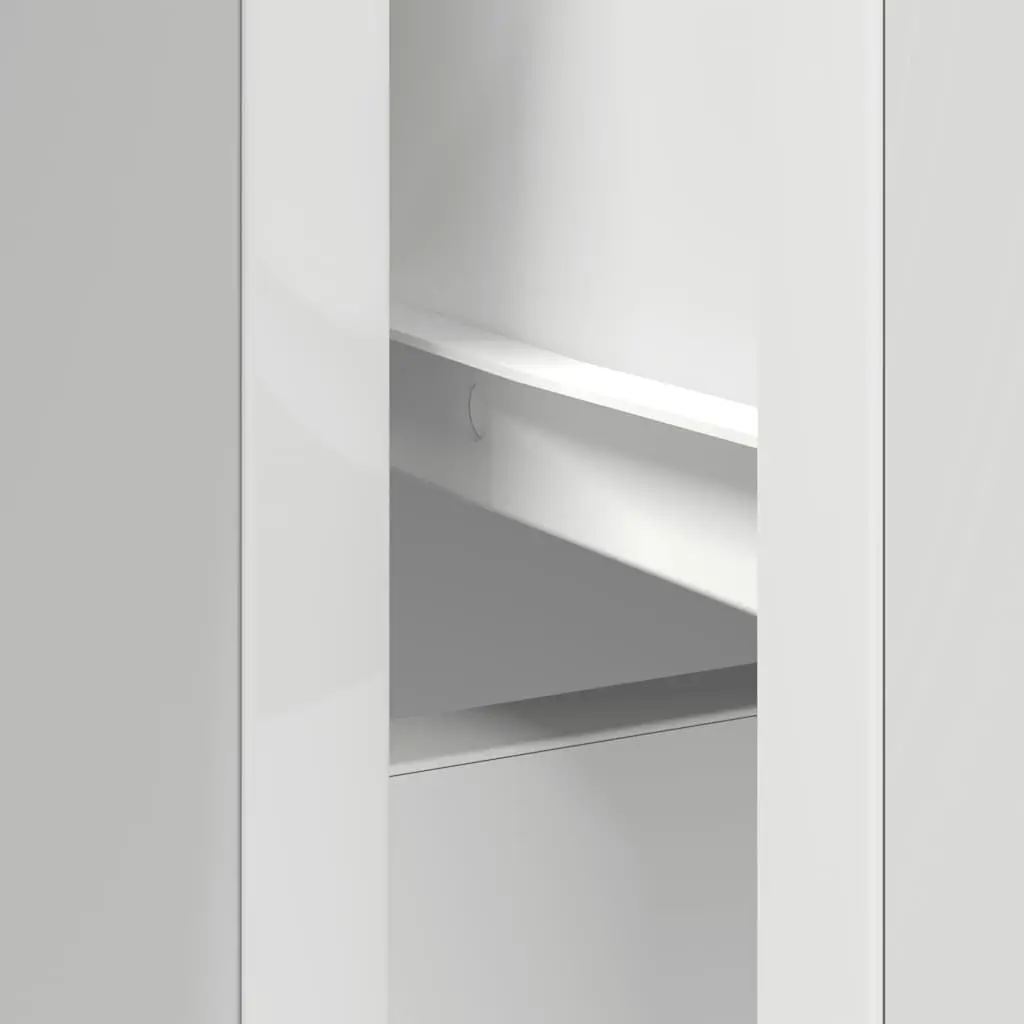 White Sideboard Cabinet Engineered Wood 101cm x 35cm x 76cm Storage Buffet Furniture