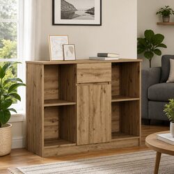 Brown Sideboard Storage Cabinet 101x35x76 cm