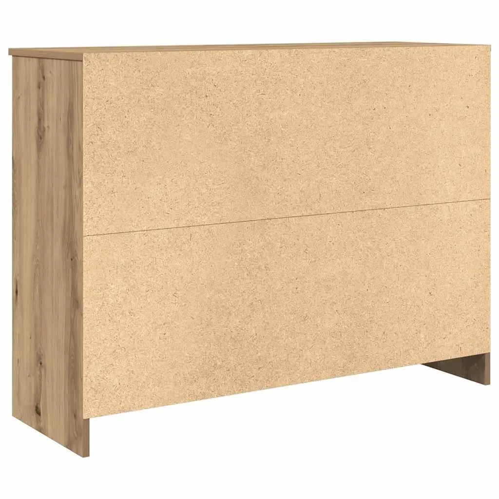 Sideboard Cabinet Engineered Wood Brown 101x35x76 cm with Drawer and Adjustable Shelves for Living Room Dining Room Home Office