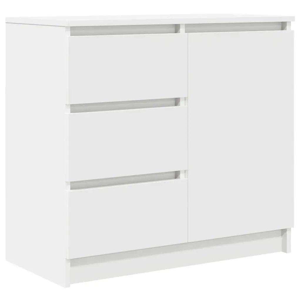 Sideboard Storage Cabinet White Engineered Wood Door Drawer Hallway Living Room