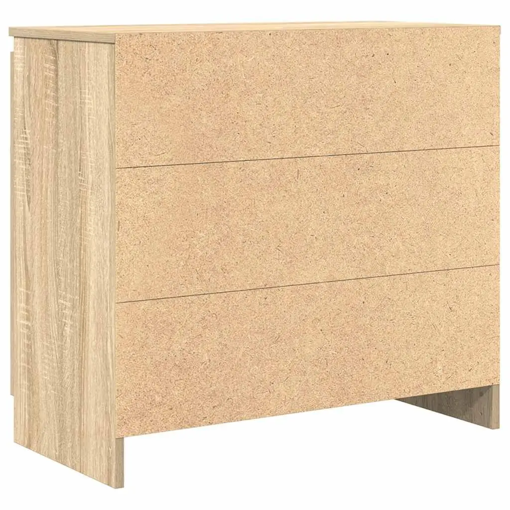 Sideboard Brown Storage Cabinet Engineered Wood Buffet Door Drawers Organisation