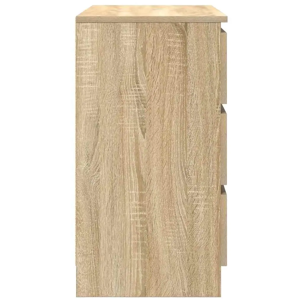 Sideboard Brown Storage Cabinet Engineered Wood Buffet Door Drawers Organisation