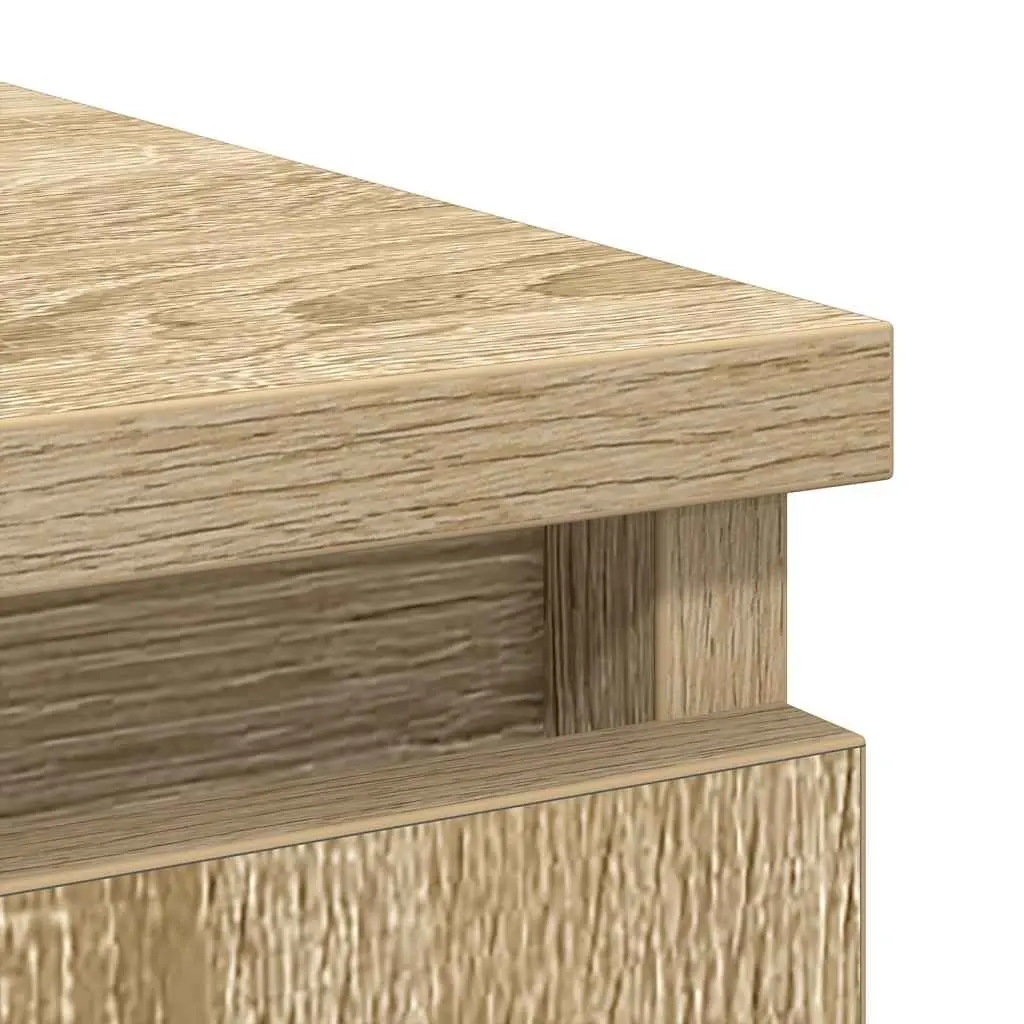 Sideboard Storage Cabinet with Drawers Door Shelf Brown Engineered Wood