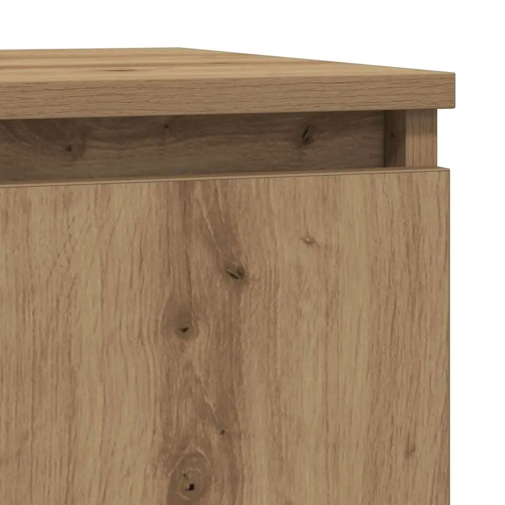 Sideboard Storage Cabinet with Drawer Brown Engineered Wood Living Room Buffet