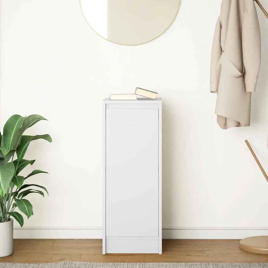 White Sideboard Storage Cabinet Engineered Wood Buffet with Door 295x340x760mm