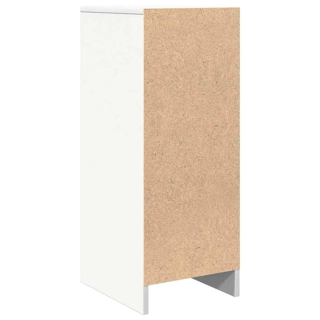 White Sideboard Storage Cabinet Engineered Wood Buffet with Door 295x340x760mm