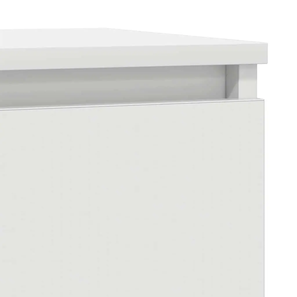 White Sideboard Storage Cabinet Engineered Wood Buffet with Door 295x340x760mm