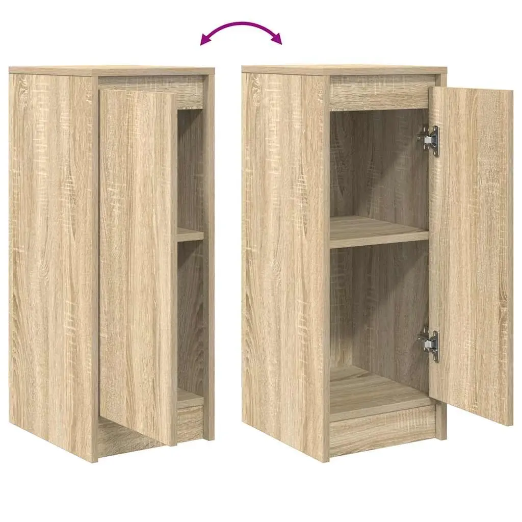Sideboard Engineered Wood 29.5 x 34 x 76 cm Brown Storage Cabinet Buffet Furniture