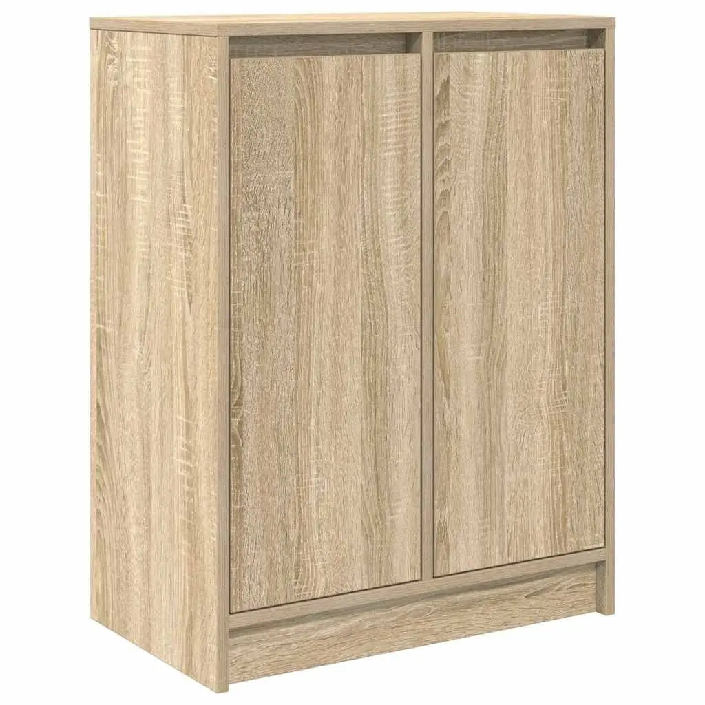Engineered Wood Sideboard Brown Storage Cabinet 57x34x76cm Furniture Organiser