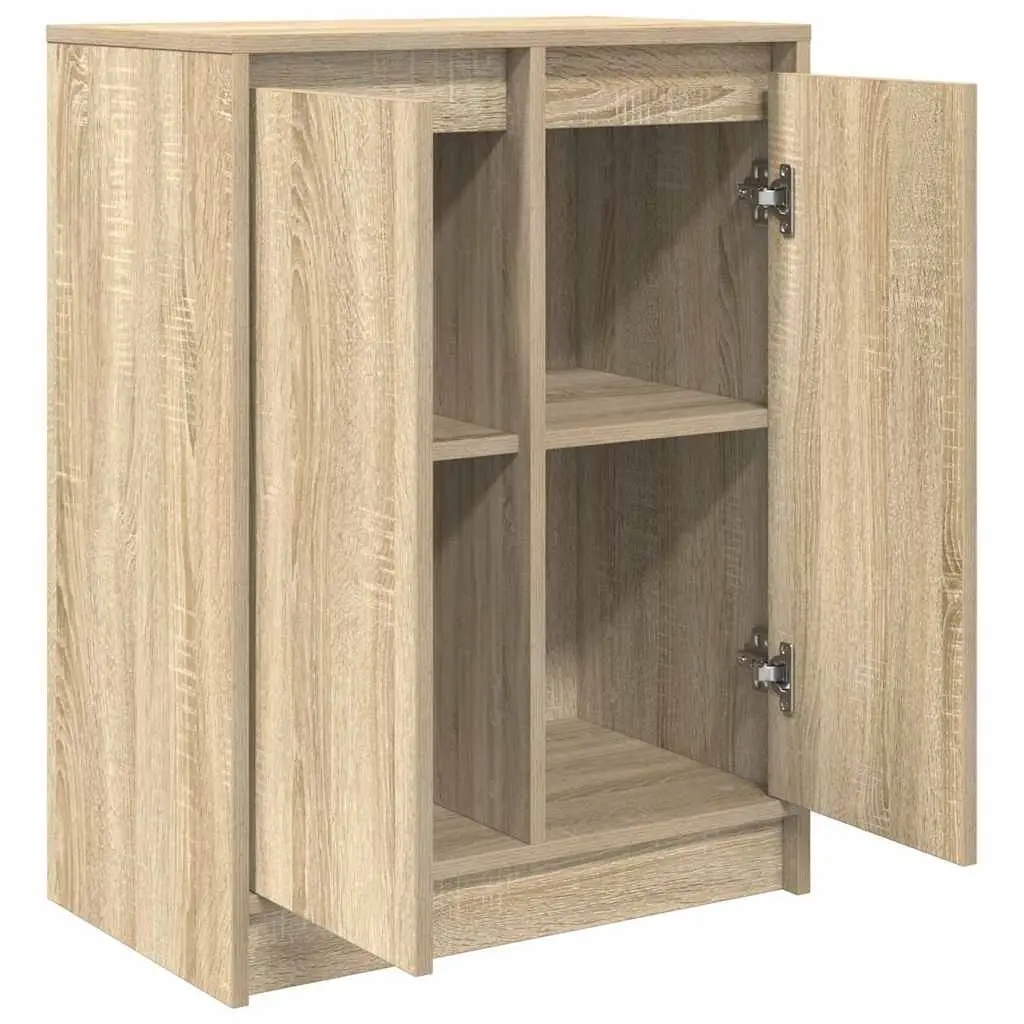 Engineered Wood Sideboard Brown Storage Cabinet 57x34x76cm Furniture Organiser