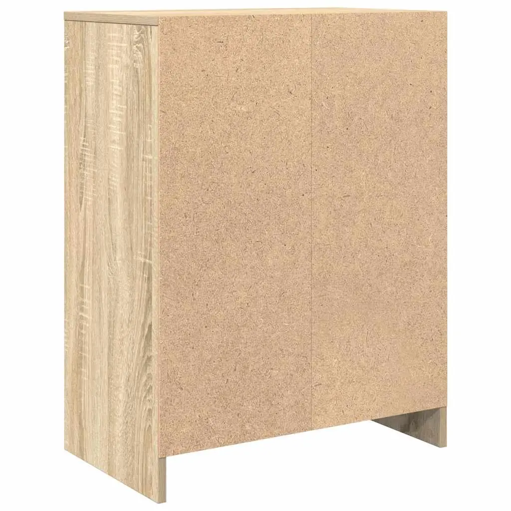 Engineered Wood Sideboard Brown Storage Cabinet 57x34x76cm Furniture Organiser