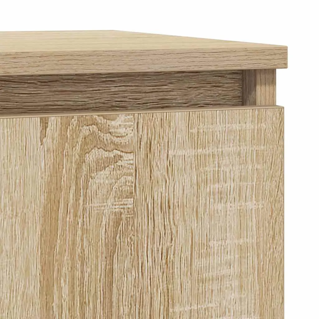 Engineered Wood Sideboard Brown Storage Cabinet 57x34x76cm Furniture Organiser