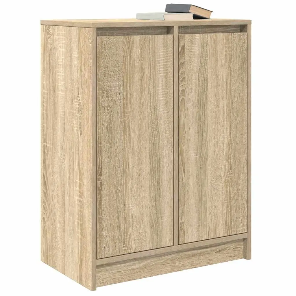 Engineered Wood Sideboard Brown Storage Cabinet 57x34x76cm Furniture Organiser
