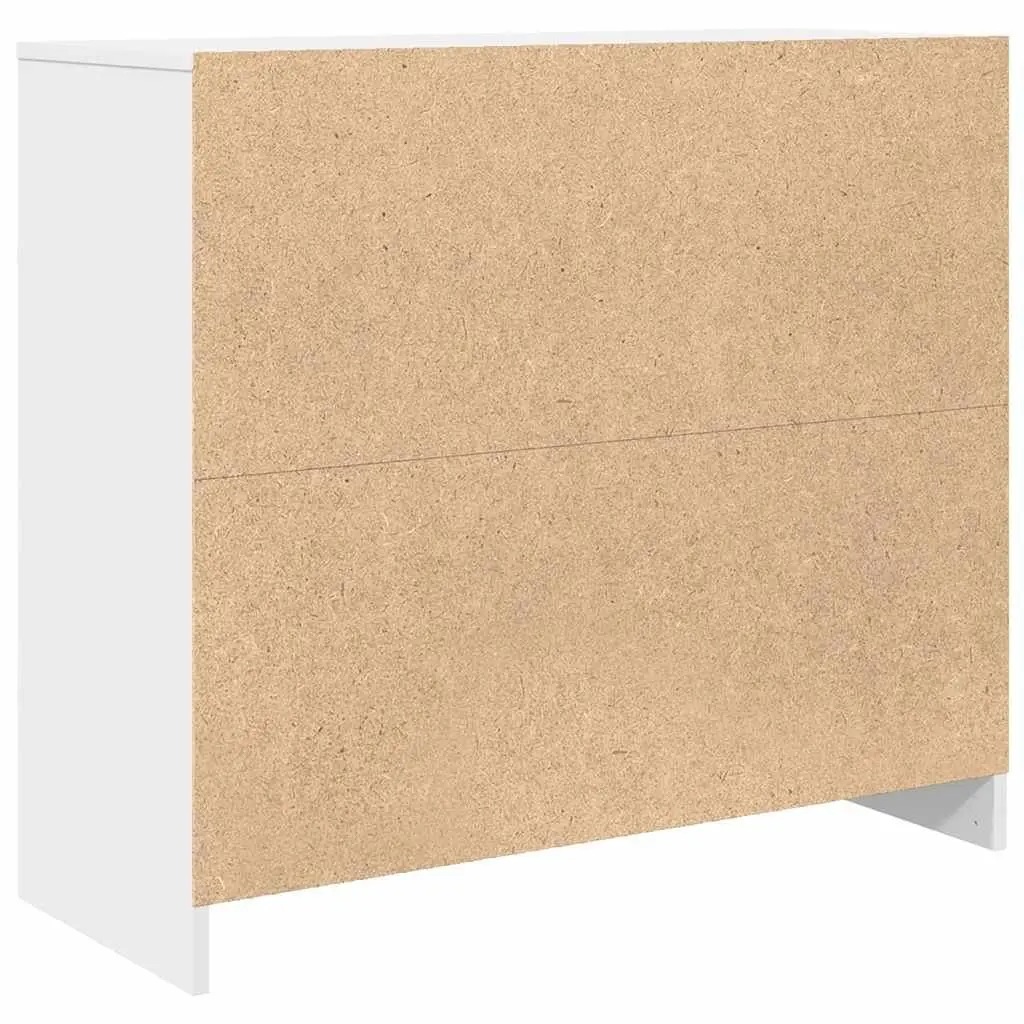 Sideboard Cabinet Storage Engineered Wood White 85x34x76cm Buffet Suitable for Dining Room Kitchen Bedroom Office