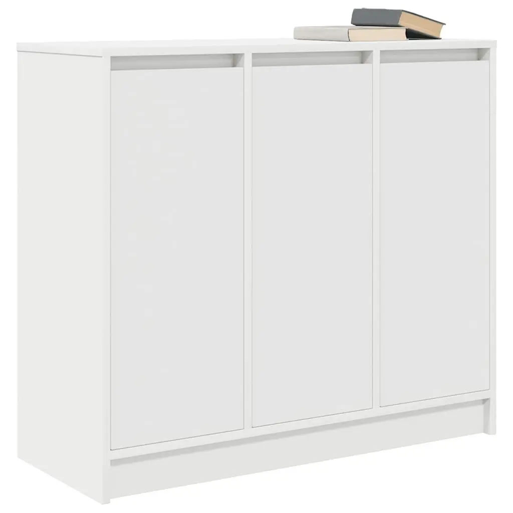 Sideboard Cabinet Storage Engineered Wood White 85x34x76cm Buffet Suitable for Dining Room Kitchen Bedroom Office