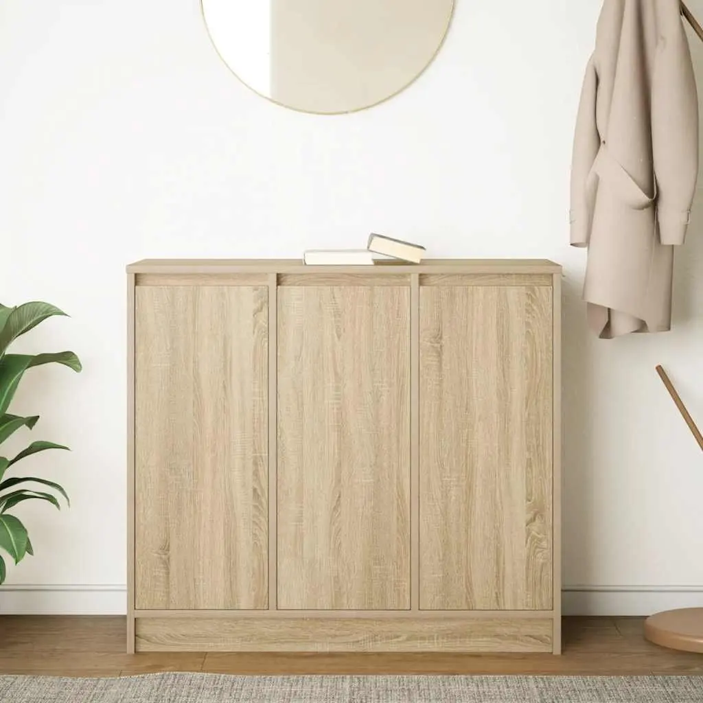 Sideboard Engineered Wood 85x34x76 cm Sonoma Oak Brown Storage Cabinet