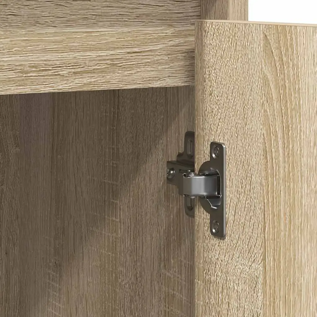 Sideboard Engineered Wood 85x34x76 cm Sonoma Oak Brown Storage Cabinet